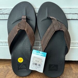 NWT Reef Cushion Phantom LE Flip Flop Black Brown Men's Size 12